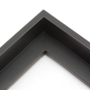 This simple, L-shape canvas floater frame features a .375 " face and deep, 1.625 " rabbet, finished with a classic matte black.

Display your favourite gallery wrapped Giclée print or painting with authentic, fine art style. These floater picture frames are ideal for medium and large canvases mounted on thick (1.5 " deep) stretcher bars.

*Note: These solid wood, custom canvas floaters are for stretched canvas prints and paintings, and raised wood panels.