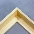 This L-shaped canvas floater frame features a natural finish, with a 1-5/8 " depth for artworks.

*Note: These solid wood, custom canvas floaters are for stretched canvas prints and paintings, and raised wood panels.