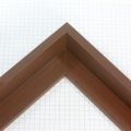 This L-shaped canvas floater frame features a walnut finish, with a 1-5/8 " depth for artworks.

*Note: These solid wood, custom canvas floaters are for stretched canvas prints and paintings, and raised wood panels.