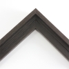 This stair step wood floater frame lets your canvas hover neatly within the simple, modern border. The frame features a Espresso Natural Wood finish with a steep upper and small lower step.  
Give an authentic, fine art display to your favourite Giclée print or oil painting. This size is ideal for thin (3/4 " deep) gallery wrap canvases. The canvas may protrude slightly above the frame face. 

*Note: These solid wood, custom canvas floaters are for stretched canvas prints and paintings, and raised wood panels.