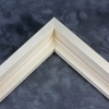This deep, stair step floating canvas frame in soft, natural wood features a shallow recessed stair below the outer face. The canvas will hover neatly, resting on the lowest, flat edge.  

Give an authentic, fine art display to your favourite canvas Giclée print or acrylic painting. This canvas floating frame is ideal for medium, large or extra large canvases on thick (1.5 " deep) stretcher bars.

*Note: These solid wood, custom canvas floaters are for stretched canvas prints and paintings, and raised wood panels.