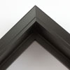 This deep, L-shape floating canvas frame features a glossy black, textured face and deep, 1.75 " rabbet. The 45 degree angle of the face creates depth around the mounted canvas.

Display your favourite gallery wrapped Giclée print or painting with authentic, fine art style. This floater frame is ideal for medium to extra large canvases mounted on thick (1.5 " deep) stretcher bars.

*Note: These solid wood, custom canvas floaters are for stretched canvas prints and paintings, and raised wood panels.